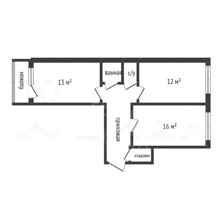 2-к кв. Москва ул. Брусилова, 37к1 (58.0 м) - Фото 1