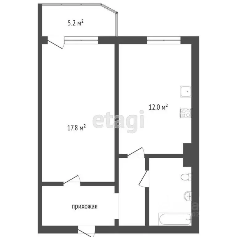 1-к кв. Ханты-Мансийский АО, Сургут ул. Семена Билецкого, 4 (43.1 м) - Фото 1