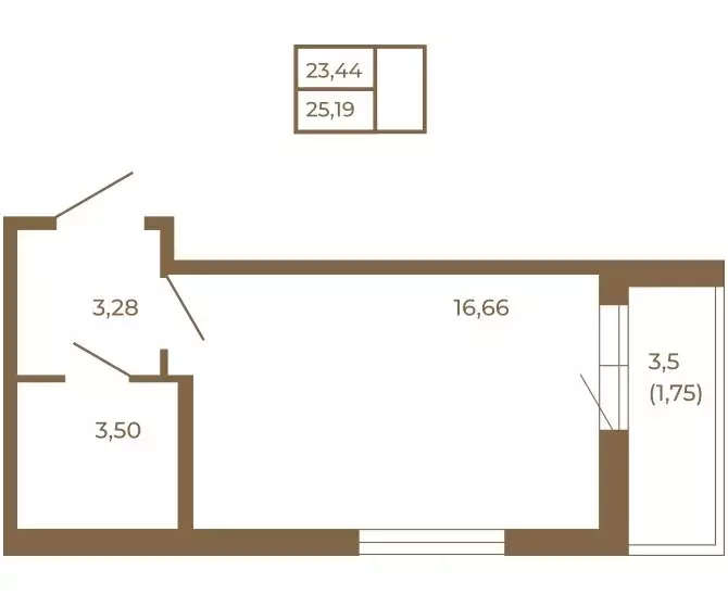 Квартира-студия: Сертолово, ЖК Новая История (25.19 м) - Фото 2