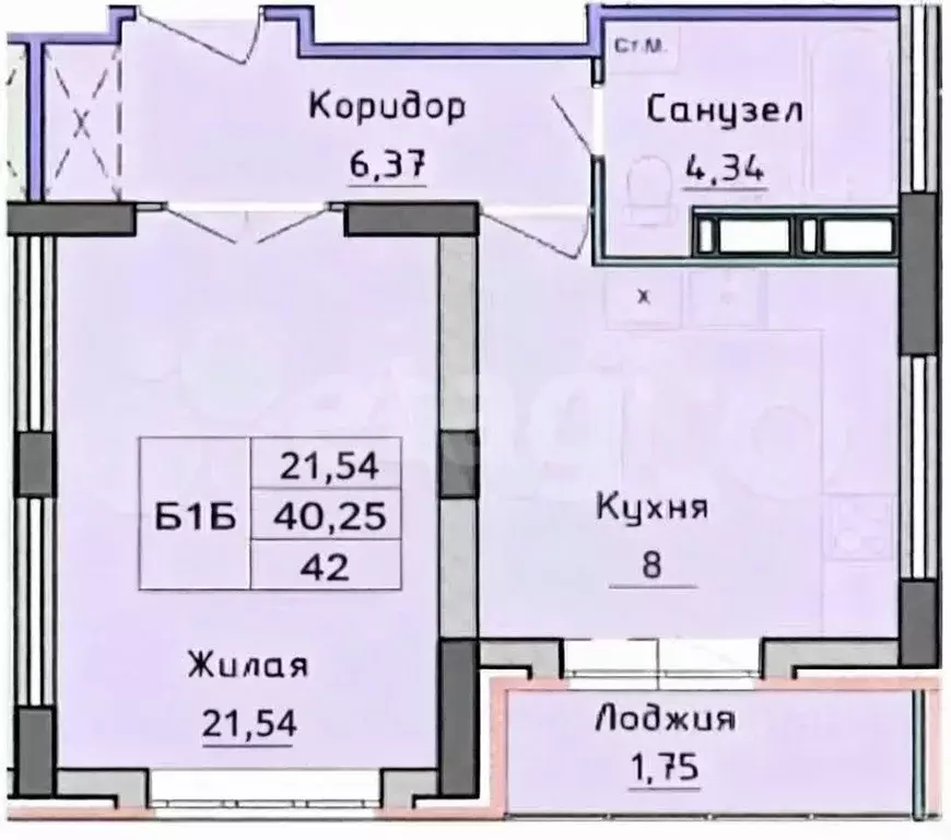 1-к кв. Ярославская область, Ярославль ул. Дядьковская, 48 (42.0 м) - Фото 2