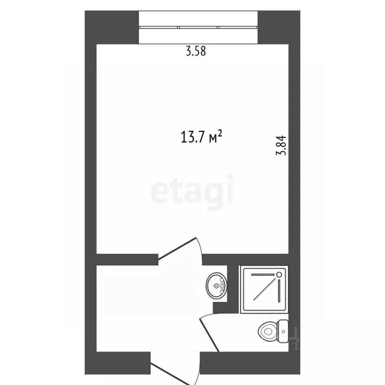Студия Тюменская область, Тюмень ул. Парфенова, 20 (19.0 м) - Фото 2