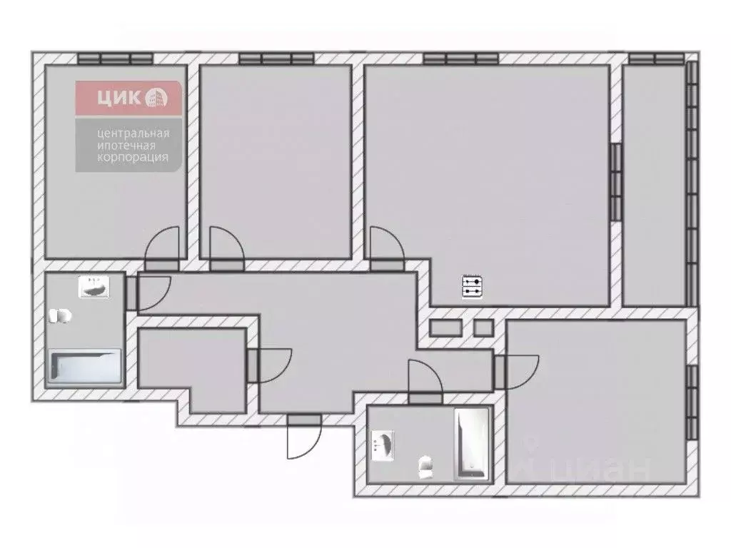 3-к кв. Рязанская область, Рязань Интернациональная ул., 20 (81.2 м) - Фото 2