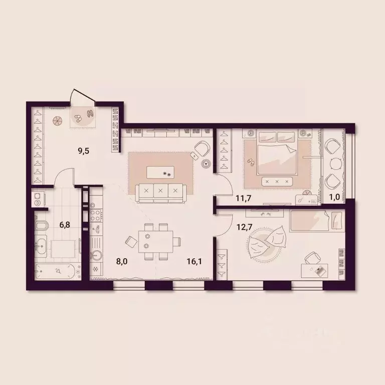 2-к кв. Приморский край, Артем ул. Куйбышева, 11А (65.75 м) - Фото 1