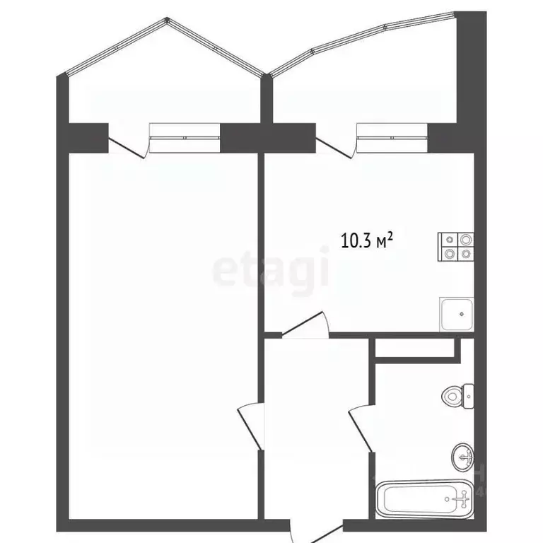 1-к кв. Орловская область, Орловский муниципальный округ, д. Жилина ... - Фото 1