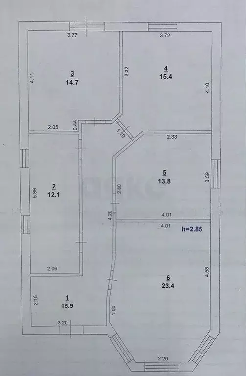 Дом в Ростовская область, Ростов-на-Дону Рыцарская ул. (98 м) - Фото 1