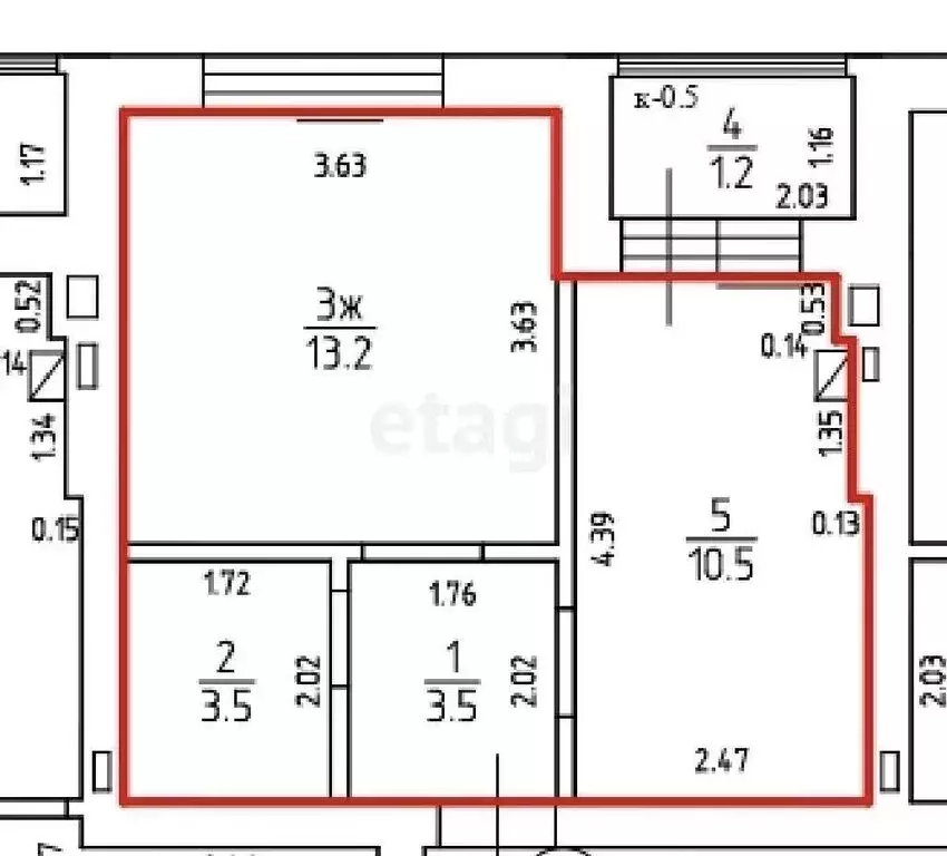 1-комнатная квартира: Зеленоградск, Пригородная улица, 21к1 (33 м) - Фото 1