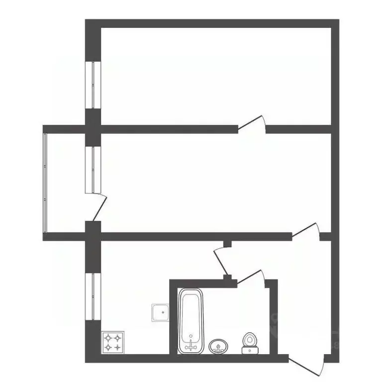 2-к кв. Амурская область, Благовещенск ул. 50 лет Октября, 202 (45.4 ... - Фото 2