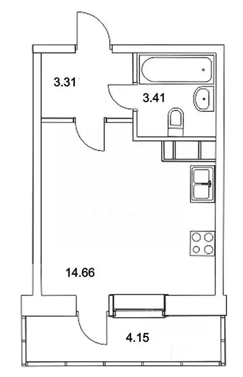 Студия Ленинградская область, Мурино Всеволожский район, ул. Шоссе в ... - Фото 2