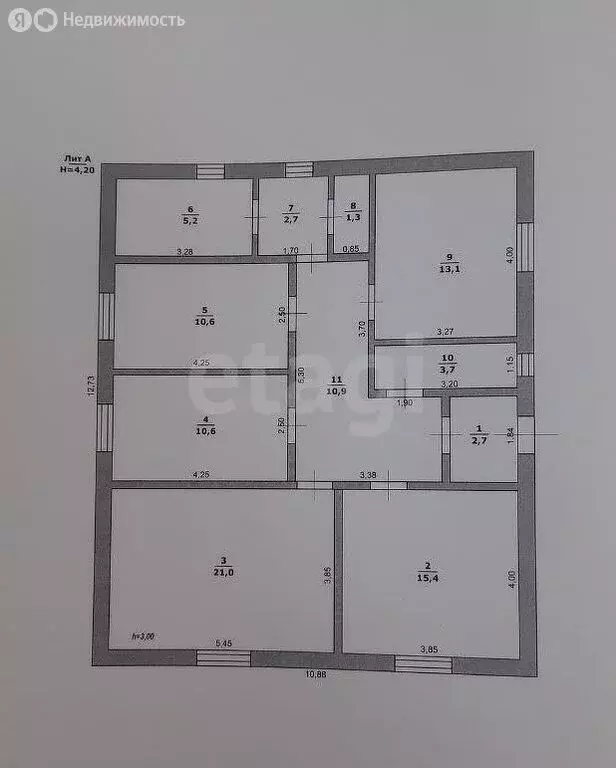 3-комнатная квартира: Алексеевка, улица Победы, 31 (77.4 м) - Фото 0