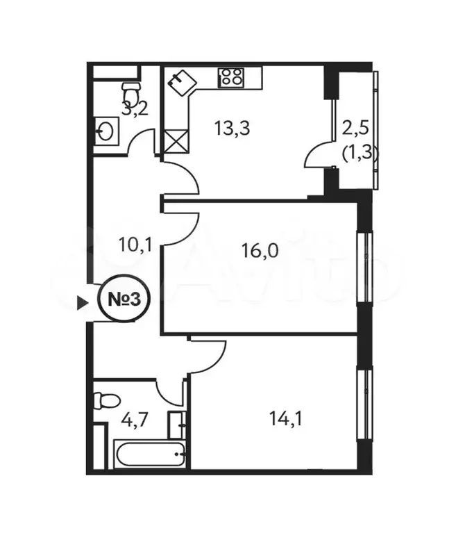 Квартира-студия, 37 м, 8/28 эт. - Фото 0