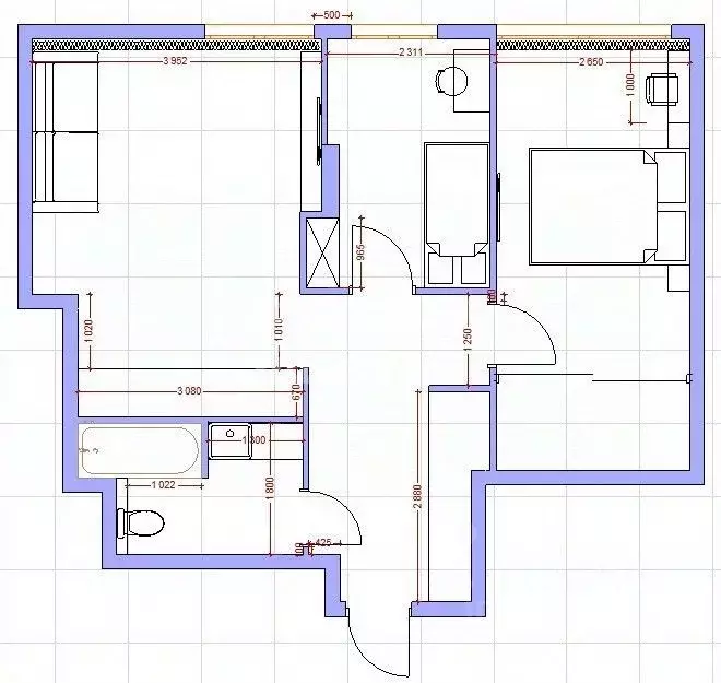 3-к кв. Кемеровская область, Кемерово ул. Дружбы, 28/7 (59.0 м) - Фото 2