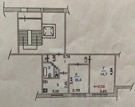 2-к кв. Пензенская область, Пенза пос. Победа,  (43.9 м) - Фото 1