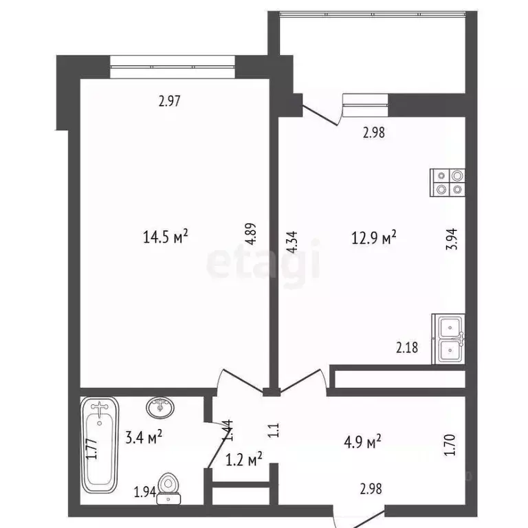 1-к кв. Тюменская область, Тюмень ул. Александра Протозанова, 18к1 ... - Фото 1