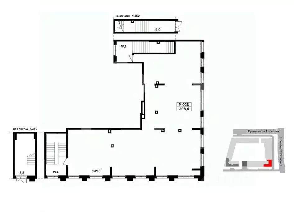 Торговая площадь в Москва Прокшино жилой комплекс (308 м) - Фото 2