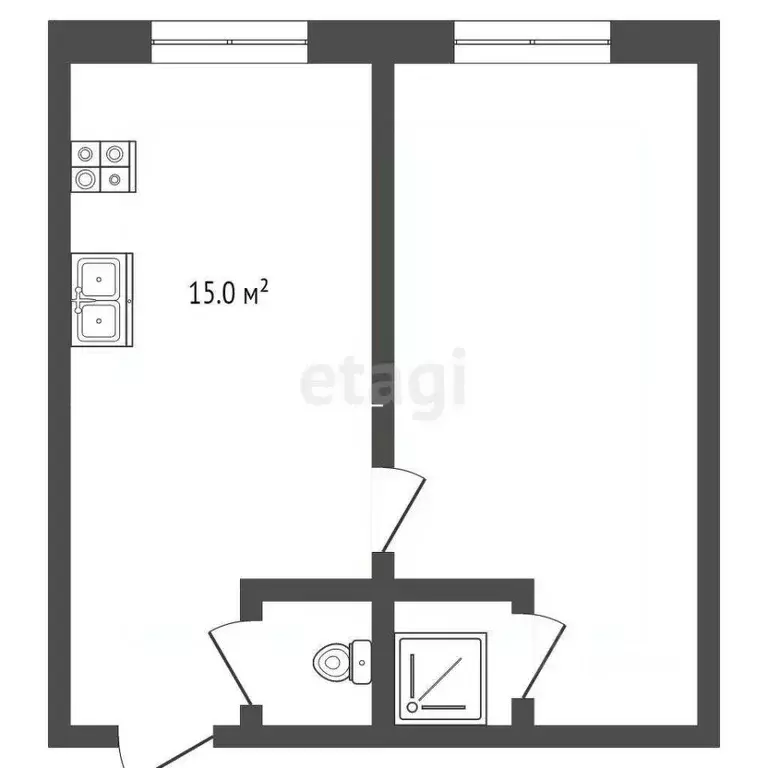 1-к кв. Ростовская область, Таганрог Транспортная ул., 65 (25.0 м) - Фото 1