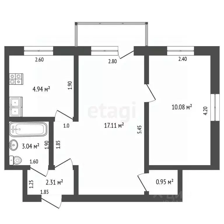 2-к кв. Мордовия, Саранск ул. Васенко, 14 (38.4 м) - Фото 0