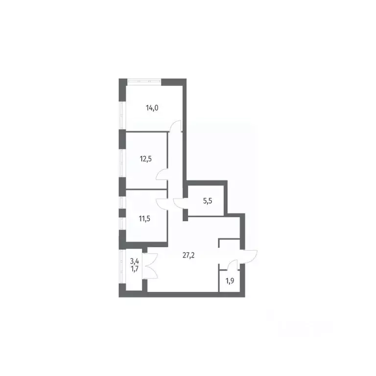 3-к кв. Санкт-Петербург ул. Академика Константинова, 1к1 (84.98 м) - Фото 0