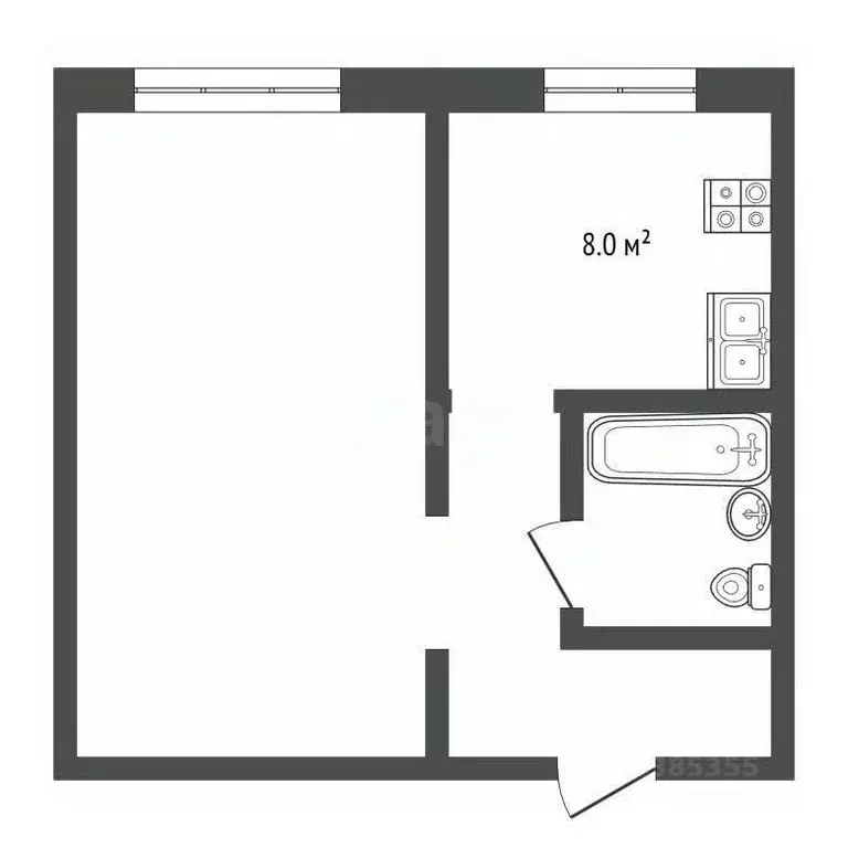 1-к кв. Алтайский край, Барнаул Партизанская ул., 122 (33.0 м) - Фото 2