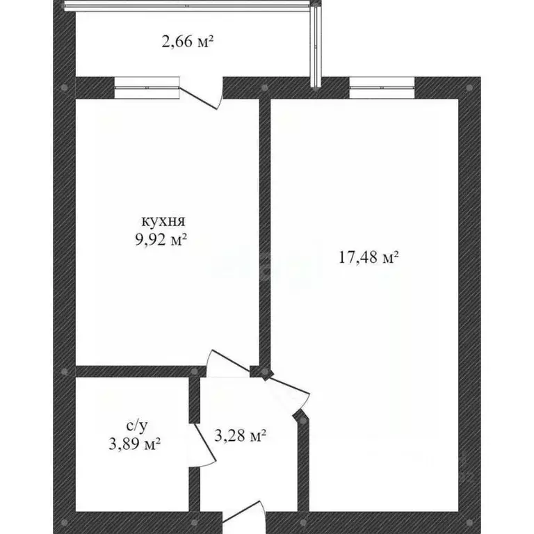 1-к кв. Вологодская область, Вологда Воркутинская ул., 17 (34.9 м) - Фото 2