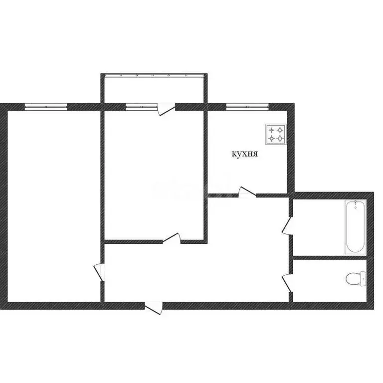 2-комнатная квартира: Воронеж, Беговая улица, 168 (56 м) - Фото 0