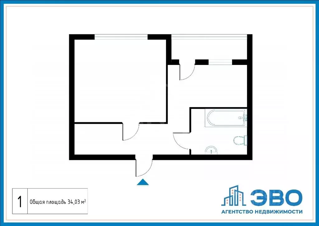 1-к кв. Санкт-Петербург бул. Головнина, 6к1 (34.03 м) - Фото 2