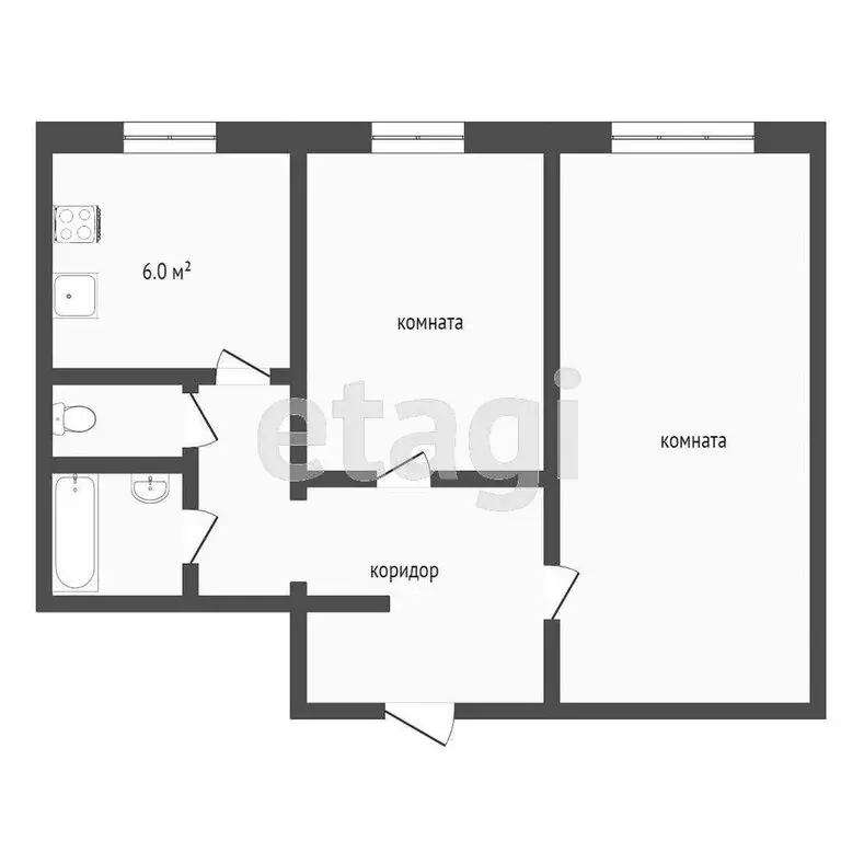 2-комнатная квартира: Москва, улица Артамонова, 11к2 (44.3 м) - Фото 0