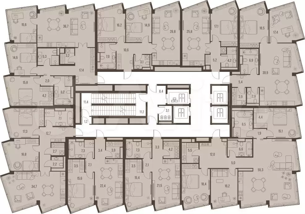 3-к. квартира, 78,6 м, 27/32 эт. - Фото 1