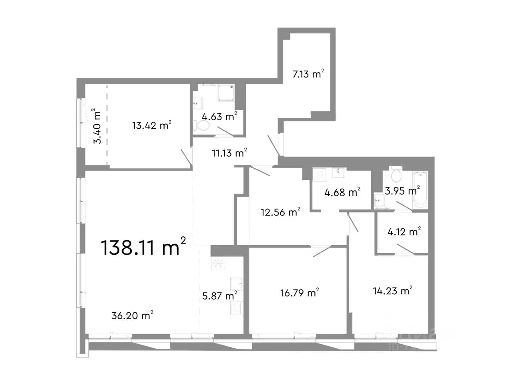 4-к кв. Челябинская область, Челябинск ул. Худякова, 18 (138.11 м) - Фото 0