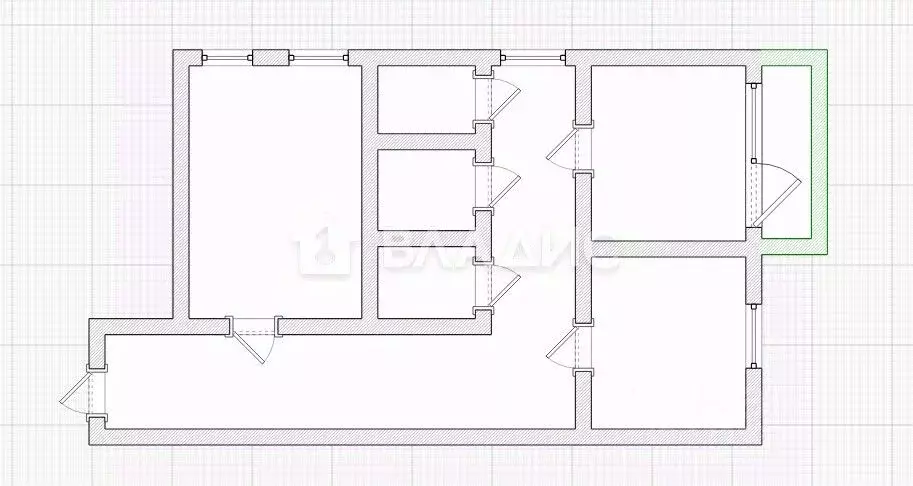 2-к кв. Пензенская область, Заречный Светлая ул., 25 (89.6 м) - Фото 2