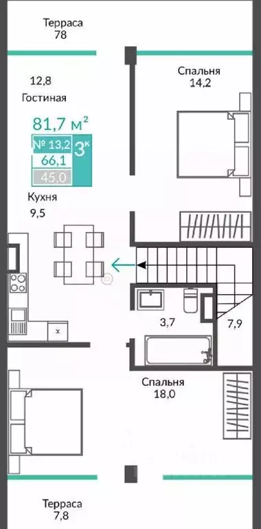 3-к кв. Крым, Алушта муниципальный округ, с. Виноградное ул. Сусловой ... - Фото 2