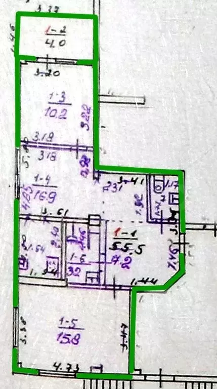 3-к. квартира, 65 м, 1/5 эт. - Фото 0