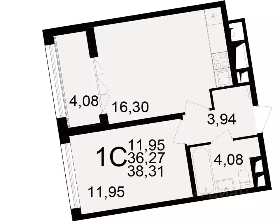 1-к кв. Рязанская область, Рязань Братиславский мкр, Вместе жилой ... - Фото 1