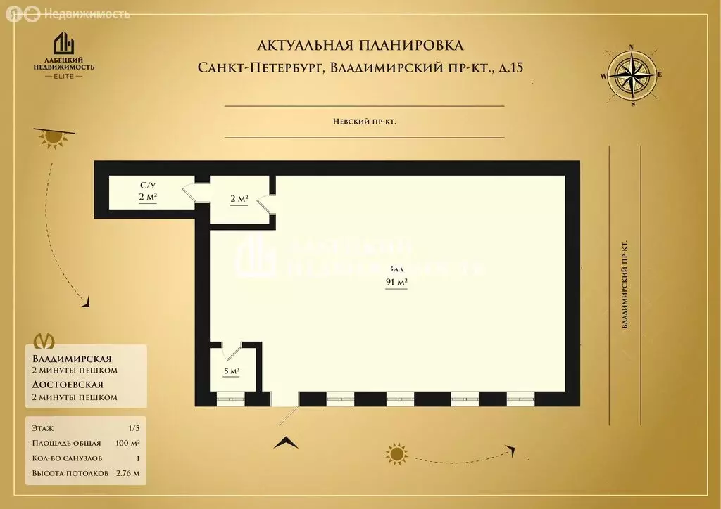 Помещение свободного назначения (100 м) - Фото 2