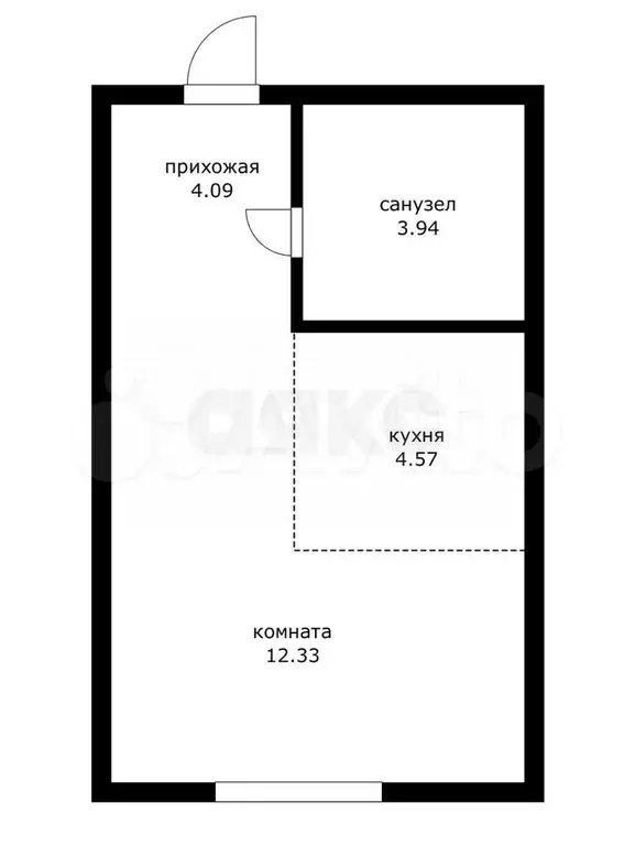 Квартира-студия, 24,9 м, 4/20 эт. - Фото 0