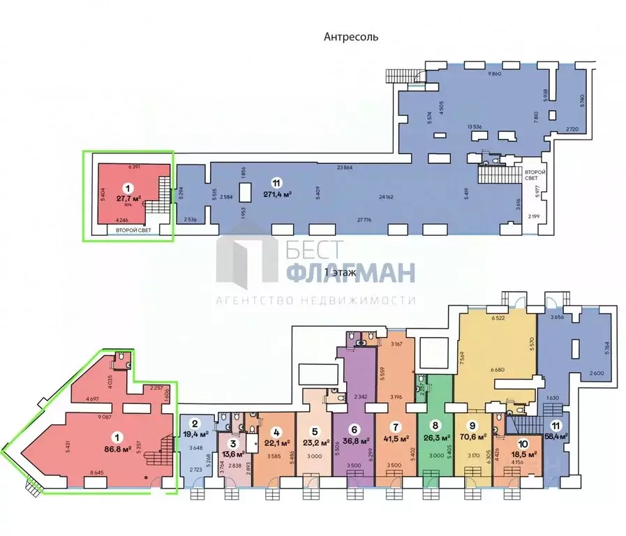 Помещение свободного назначения в Москва Ленинский просп., 70/11 (115 ... - Фото 2