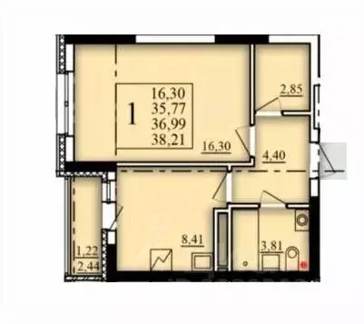 1-к кв. Башкортостан, Уфа Затон-Восточный жилрайон, Паруса жилой ... - Фото 1