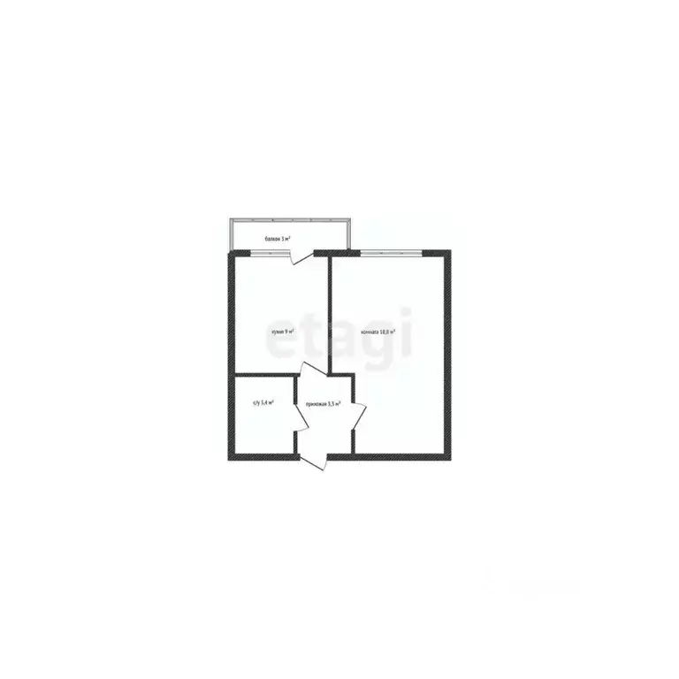 1-к кв. Краснодарский край, Краснодар Западный Город жилой комплекс, ... - Фото 2