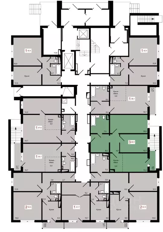 3-к кв. Красноярский край, Красноярск Пашенный мкр,  (66.5 м) - Фото 1