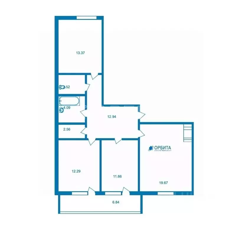 3-к кв. Тюменская область, Тюмень Кремлевская ул., 112к4 (77.4 м) - Фото 2