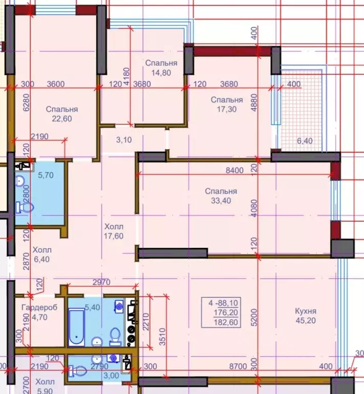 4-к кв. Кабардино-Балкария, Нальчик просп. Ленина, 1А (182.6 м) - Фото 2