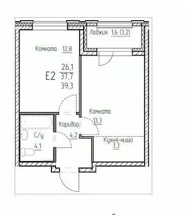 2-к кв. Пермский край, Пермь Трамвайная ул., 27 (39.7 м) - Фото 1