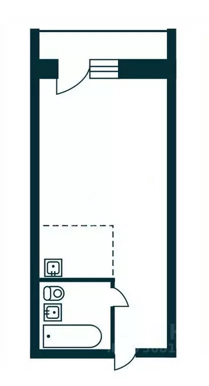 Студия Новосибирская область, Бердск Радужный мкр, 4 (25.0 м) - Фото 2