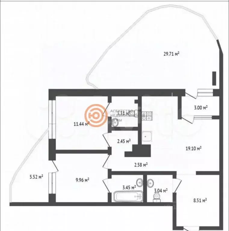 2-к кв. Тюменская область, Тюмень Тарманы мкр, ул. Малышева, 31к1 ... - Фото 1