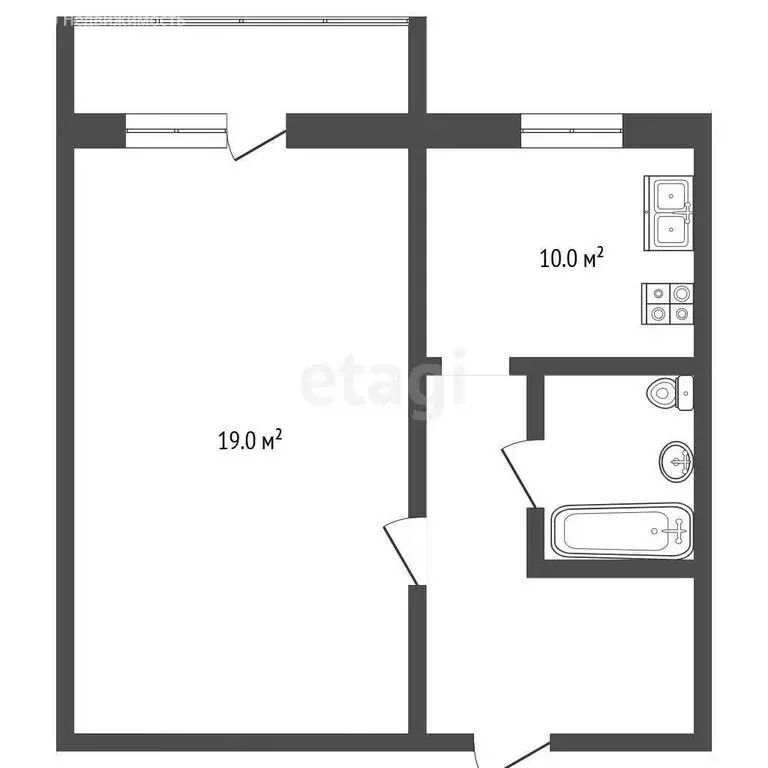 1-комнатная квартира: Лобня, проезд Шадунца, 7 (38 м) - Фото 0