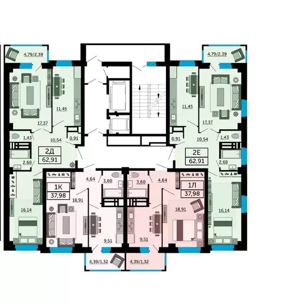 2-к кв. Ростовская область, Ростов-на-Дону ул. Мечникова, 110Г (62.91 ... - Фото 2