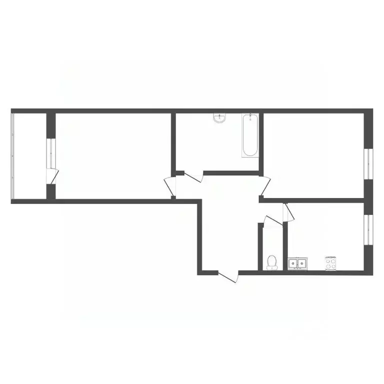 2-к кв. Тюменская область, Тюмень Севастопольская ул., 2к4 (76.6 м) - Фото 2
