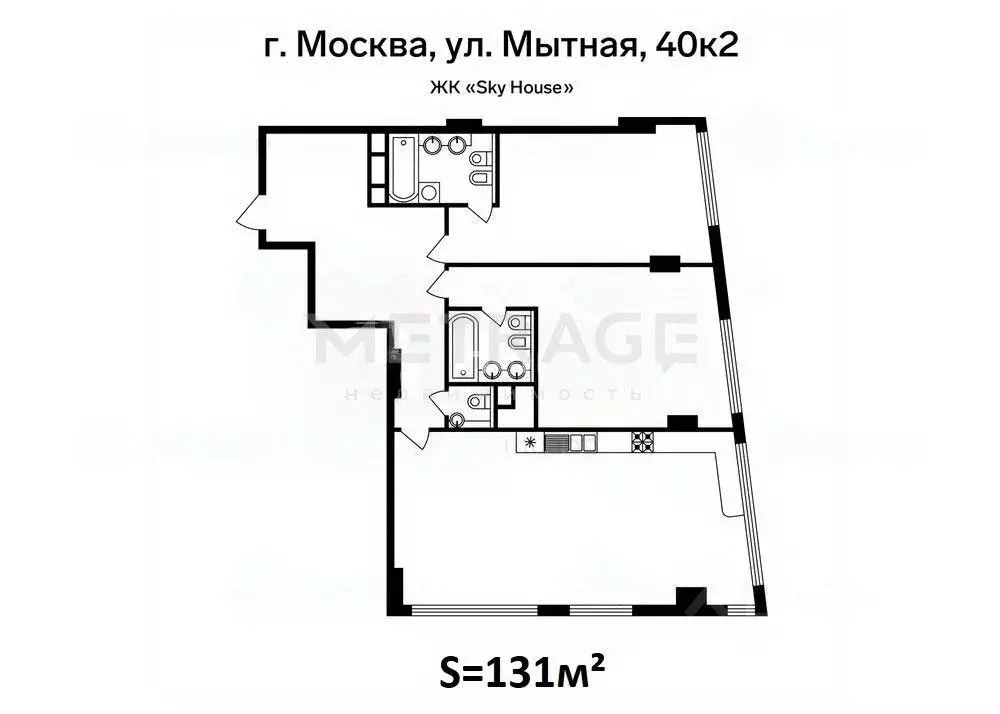 3-к кв. Москва Мытная ул., 40к2 (131.0 м) - Фото 0