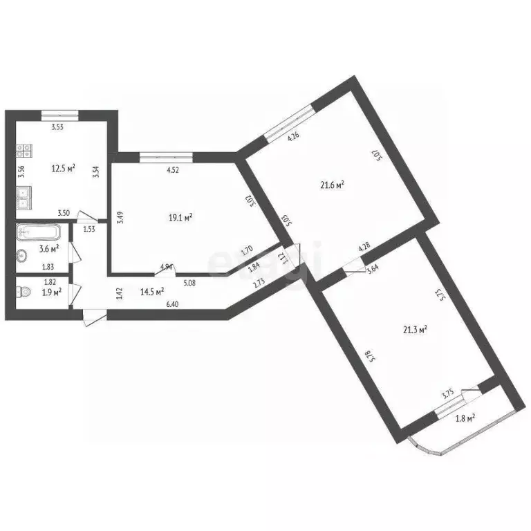 3-к кв. Мордовия, Саранск ул. Н. Эркая, 20А (94.5 м) - Фото 0
