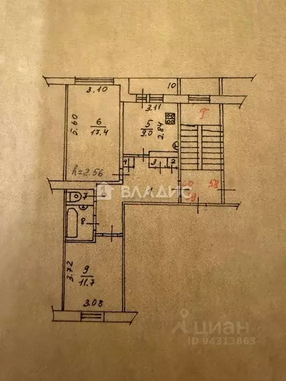 2-к кв. Владимирская область, Ковров Еловая ул., 84 (54.4 м) - Фото 2