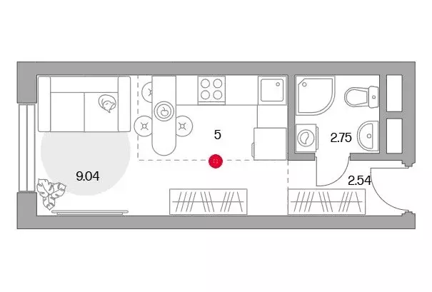 1-комнатная квартира: Балашиха, 39-й микрорайон, ЖК Пехра, к8 (21 м) - Фото 1